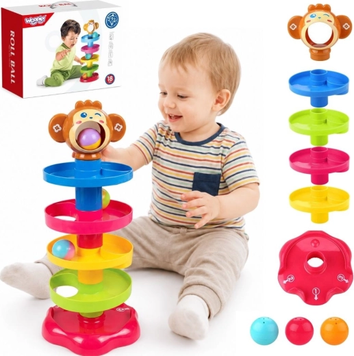 Woopie Baby σπειροειδής πίστα με μπαλάκια και 3 μπαλάκια