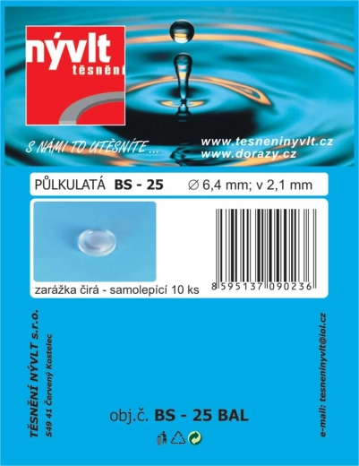 Αυτοκόλλητα διάφανα ημισφαιρικά στοπ 6,4 × 2,1 mm, σετ 10 τεμ.