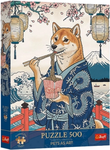 Trefl Premium Plus παζλ Pets as Art: Shibina nudlová meditace 500 κομμάτια