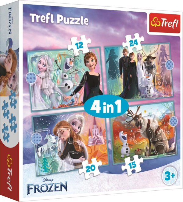 Puzzle Frozen 4 σε 1 (12, 15, 20, 24 κομμάτια) - Υπέροχος κόσμος