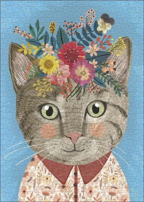 Παζλ HEYE Floral Friends: Όμορφη γατούλα 1000 κομμάτια