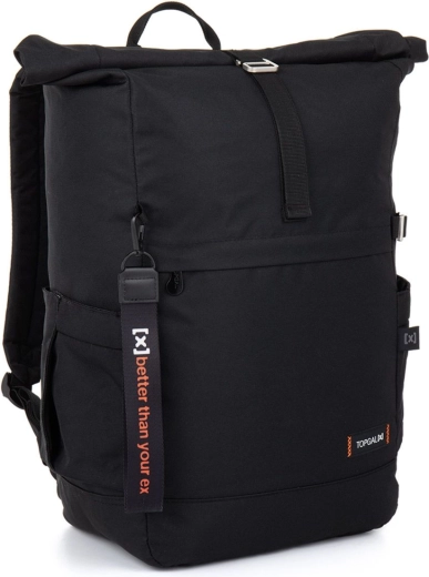 Μαύρο rolltop σακίδιο πλάτης Topgal X Ezra