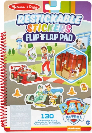 PAW Patrol επανατοποθετούμενα αυτοκόλλητα Flip‑Flap – κλασικές αποστολές