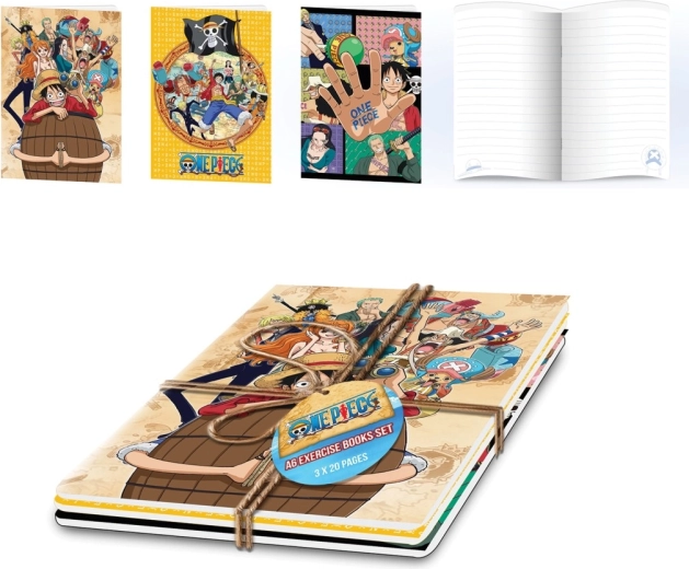 One Piece σετ τετραδίων A5 (3 τεμ.)