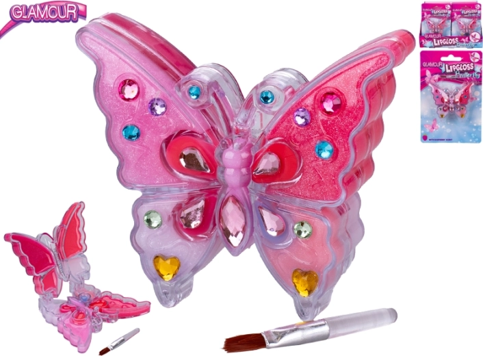 Παιδικό lip gloss σε σχήμα πεταλούδας Glamour, 7 cm