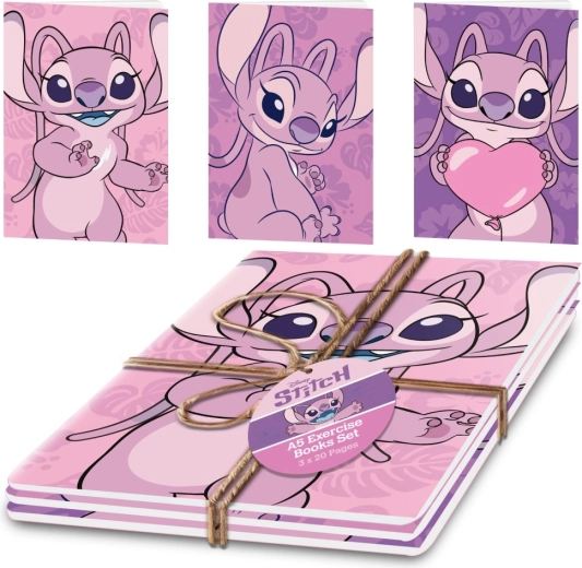 Lilo a Stitch σετ τετραδίων A5 Angel (3 τεμ.)