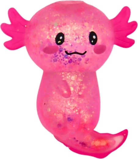 Χαριτωμένο axolotl σε διάφορα χρώματα