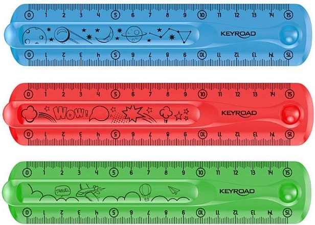 Εύκαμπτος χάρακας KEYROAD Flexi 15 cm