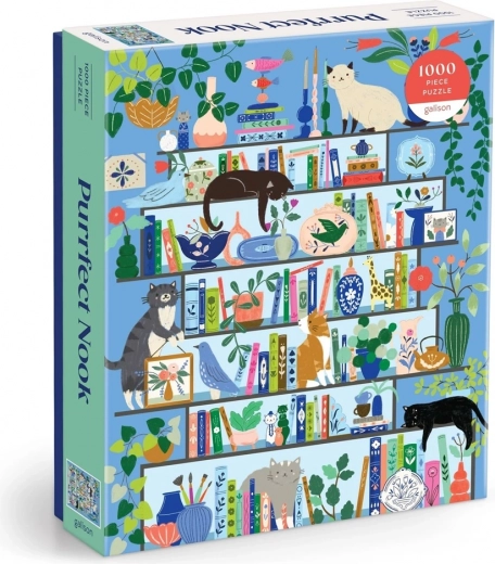 Παζλ GALISON PURRFECT NOOK – βιβλιοθήκη με γάτες, 1000 κομμάτια