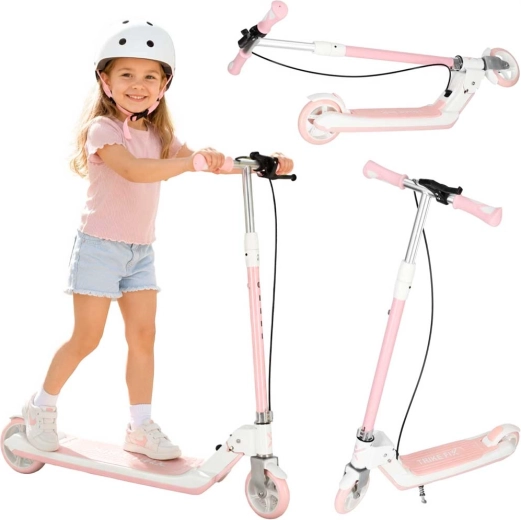 Trike Fix πτυσσόμενο παιδικό πατίνι με φωτιζόμενους τροχούς LED, ροζ