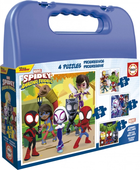 Παζλ σε βαλιτσάκι Spidey και οι υπέροχοι φίλοι του 4σε1