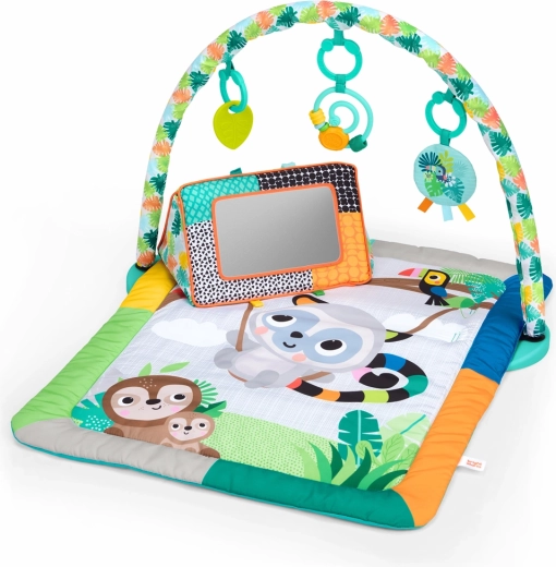 Bright Starts χαλάκι παιχνιδιού Tropical Treetop για την ανάπτυξη της κινητικότητας και των αισθήσεων