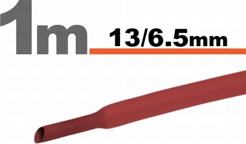 Κόκκινος θερμοσυστελλόμενος σωλήνας 13/6,5 mm