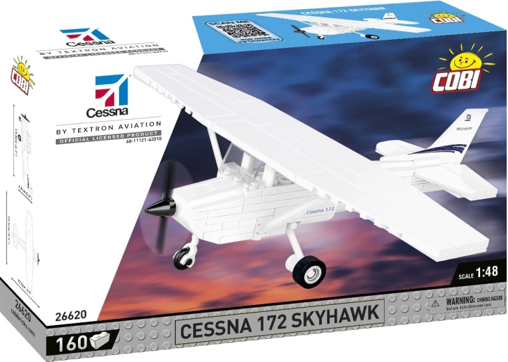 Κατασκευαστικό σετ Cobi Cessna 172 Skyhawk 160 τουβλάκια λευκό