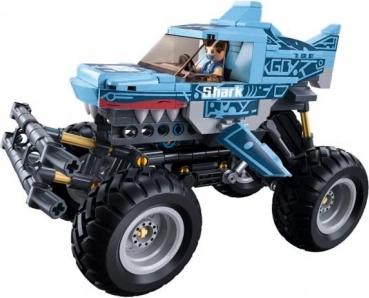 Sluban Power Bricks κουρδιστό off-road Μπλε Καρχαρίας σετ κατασκευής