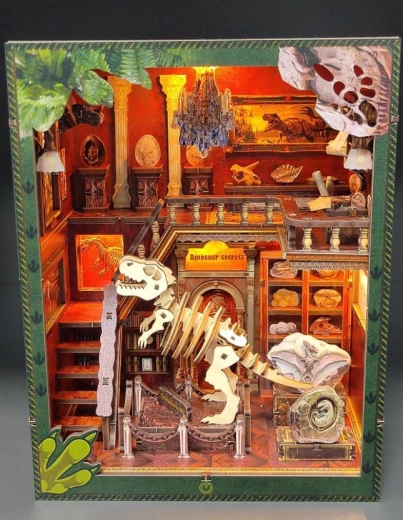 3D παζλ – στηρίγμα βιβλίων (book nook) – μουσείο δεινοσαύρων
