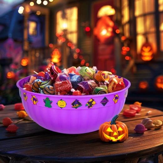 Μωβ μπολ Halloween 30 × 12 cm