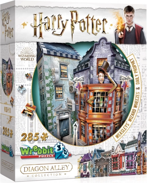 3D παζλ HARRY POTTER: Αστεία Μαγικά Τρικ και Ημερήσιος Προφήτης (285 κομμάτια) – WREBBIT