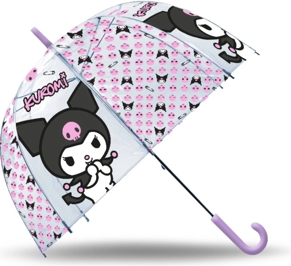 Διαφανής παιδική χειροκίνητη ομπρέλα KUROMI 19″