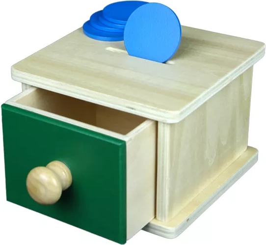 Βρεφικό Montessori κουτί-κουμπαράς με συρταράκι - 1 τεμ.