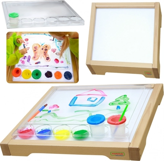 Αισθητηριακό πλαίσιο Masterkidz με πάνελ LED και διαφανή δίσκο ζωγραφικής