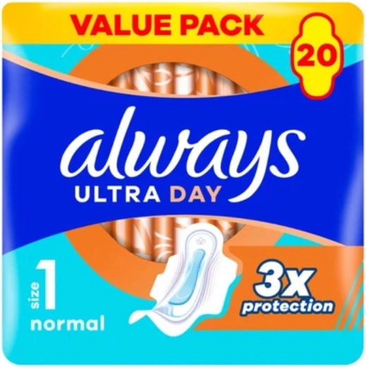 Always Ultra Day Normal σερβιέτες υγιεινής με φτερά, 20 τεμ.
