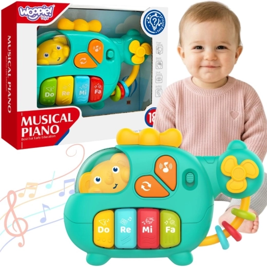 Woopie baby διαδραστικό πιάνο ελικόπτερο με ελέφαντα