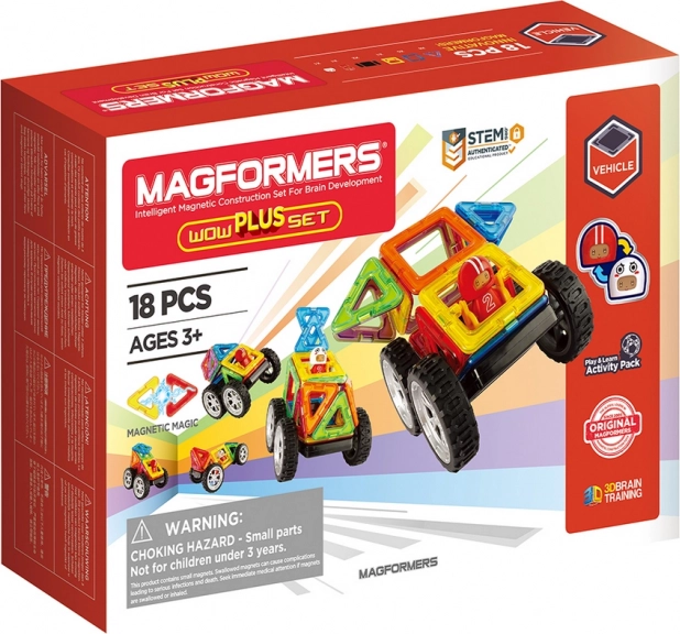 Μαγνητικό σετ κατασκευών MAGFORMERS Wow Starter Plus 18 τεμάχια