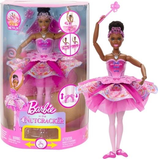 Barbie Barbie στον Καρυοθραύστη μπαλαρίνα Ζαχαρένια Νεράιδα με μεταβαλλόμενη φούστα