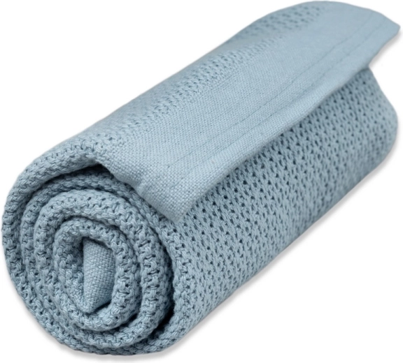 Vinter & Bloom κουβέρτα Soft Grid Organic dim blue