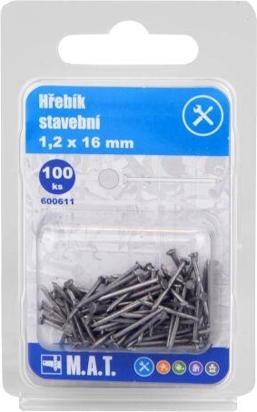 Κατασκευαστικά καρφιά 16 × 1,2 mm, 100 τεμ.