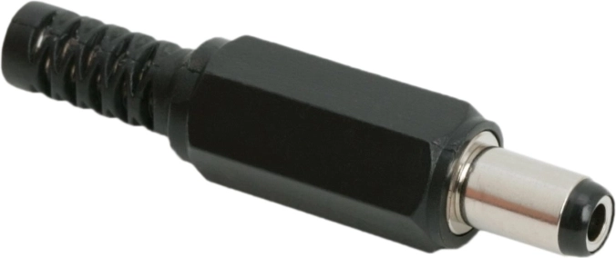 Βύσμα DC 5,5 × 2,5 mm με προστασία κατά της κάμψης