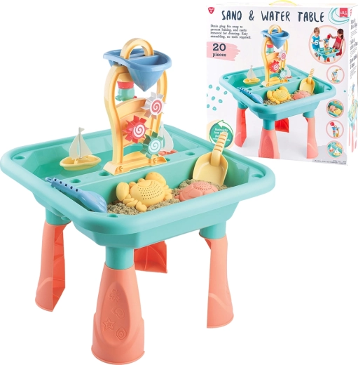 Playgo τραπέζι για νερό και άμμο – σετ 20 τεμαχίων