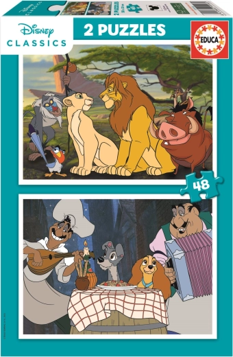 Educa Παζλ Disney Ζώα 2x48 κομμάτια