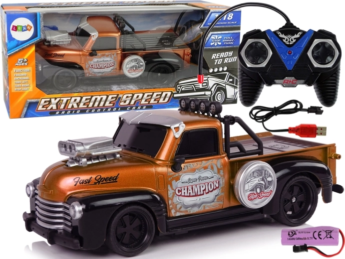 RC pick-up 1:18 καφέ