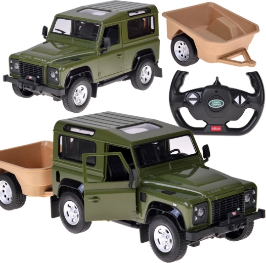 Rastar Land Rover Defender 1:14 RC με τρέιλερ – Πράσινο