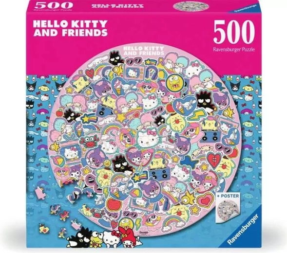 Στρογγυλό παζλ Ravensburger Hello Kitty 500 κομμάτια