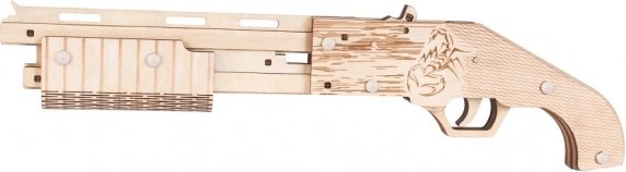 Woodcraft ξύλινο 3D παζλ όπλο με λαστιχάκια Mossberg