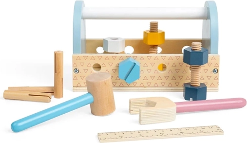 Bigjigs Toys ξύλινο σετ εργαλείων σε βαλιτσάκι μεταφοράς