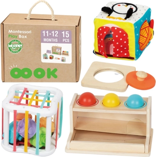 Woopie green Montessori κουτί 5σε1 για μωρά 11–12 μηνών fsc