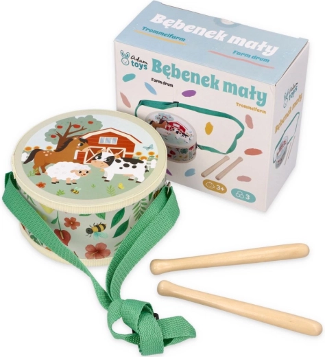 Adam Toys Παιδικό τύμπανο με μοτίβο φάρμας - 1 τεμάχιο