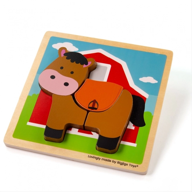Ένθετο παζλ Αλογάκι Bigjigs Toys