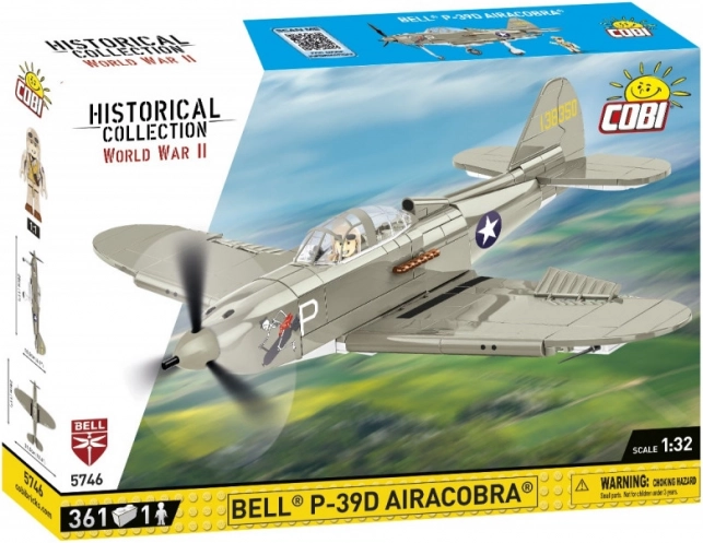 Κατασκευαστικό Μοντέλο Μαχητικού Bell P-39D Airacobra από 361 Κομμάτια