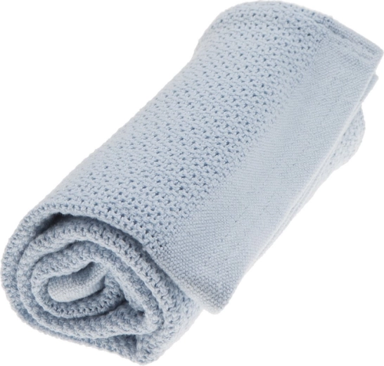 VINTER & BLOOM κουβέρτα από οργανικό βαμβάκι Soft Grid True Blue