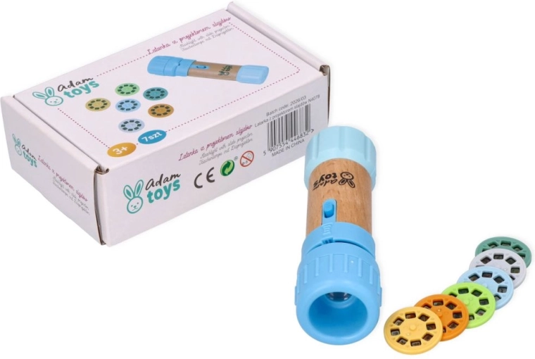 Μπλε παιδικός φακός με προβολέα Adam Toys