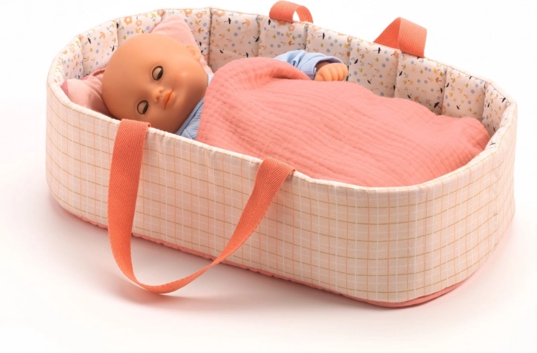 DJECO Τσάντα για Κούκλα Ροζ Ρίγες