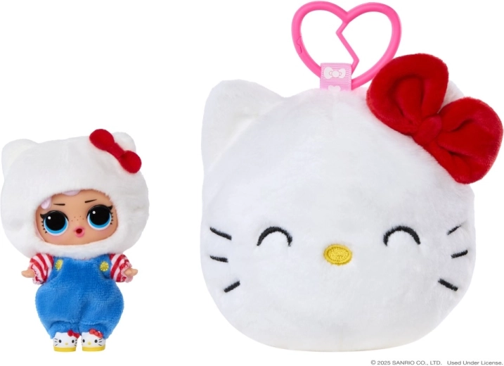 L.O.L. Surprise! Hello Kitty and Friends λούτρινη κούκλα με αναστρέψιμο λούτρινο μπρελόκ - 1 τεμάχιο