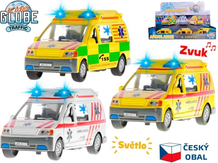 Kids Globe Traffic ασθενοφόρο με φώτα και ήχο 14 cm
