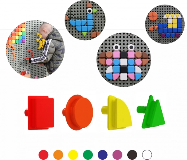 Masterkidz γεωμετρικά καρφάκια για πίνακες STEM, 8 χρώματα, 256 τεμ.