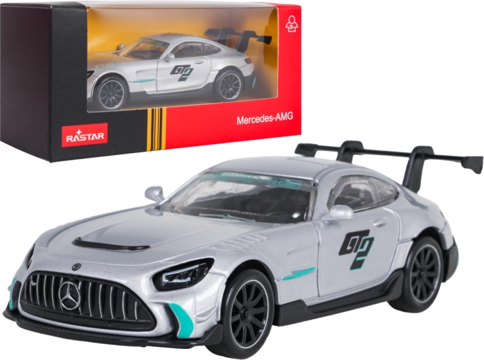 Μεταλλικό μοντέλο Mercedes-AMG GT2 RASTAR σε κλίμακα 1:43, ασημί